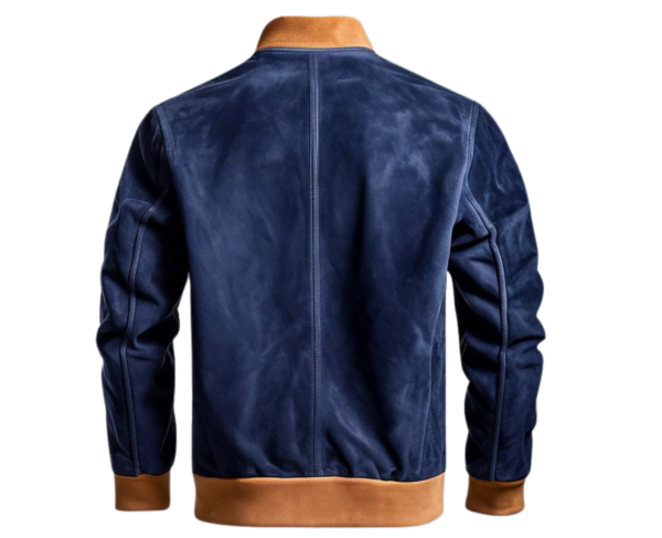 INHIDE SuperNova Men's Premium Suede Leather Bomber Jacket – Bild 2