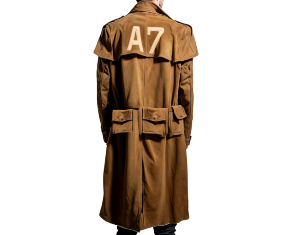 INHIDE Inspiration of NCR Ranger Cosplay Duster Suede Trench Coat