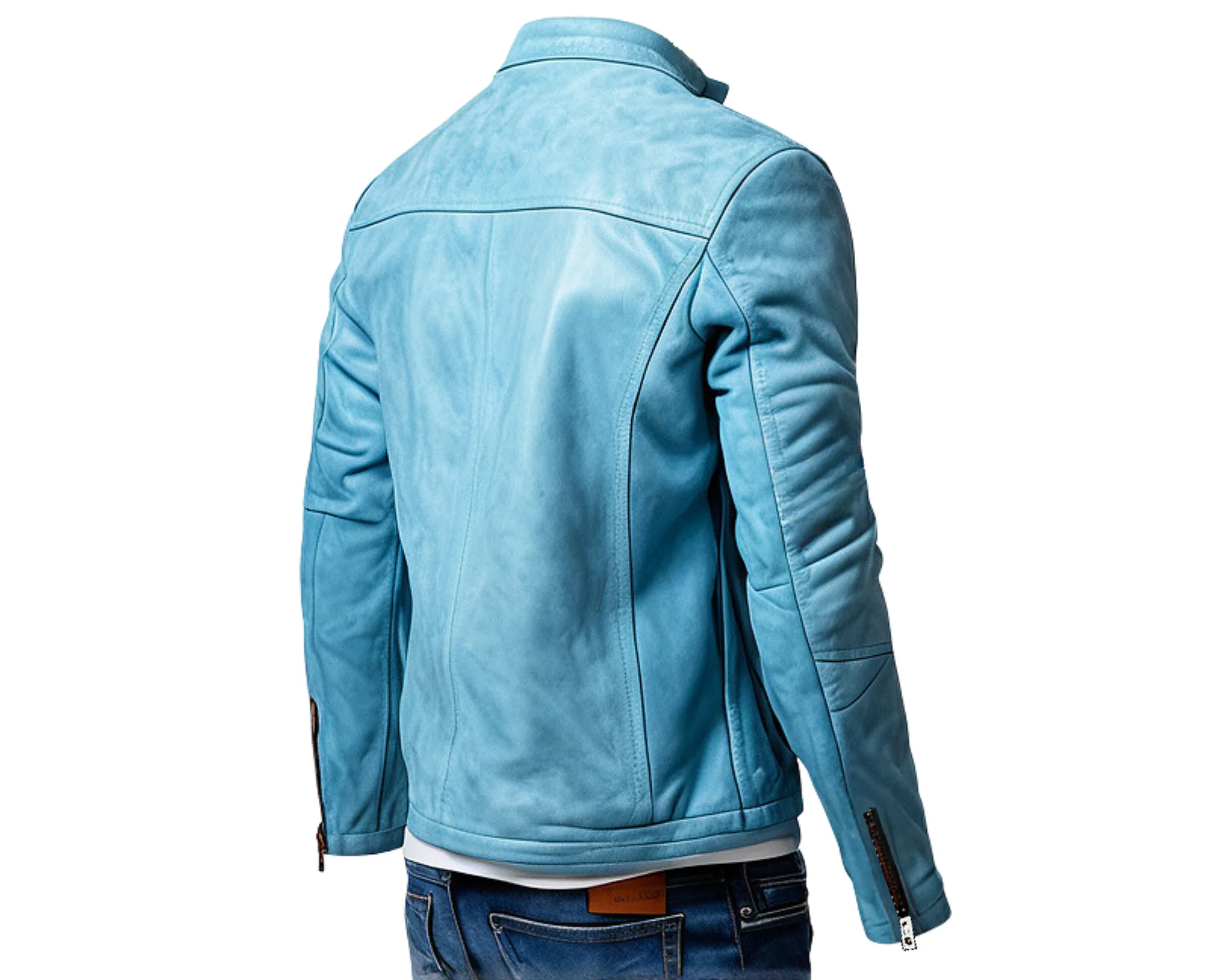 INHIDE SleekEdge Men's Premium Suede Leather Jacket - Изображение 2