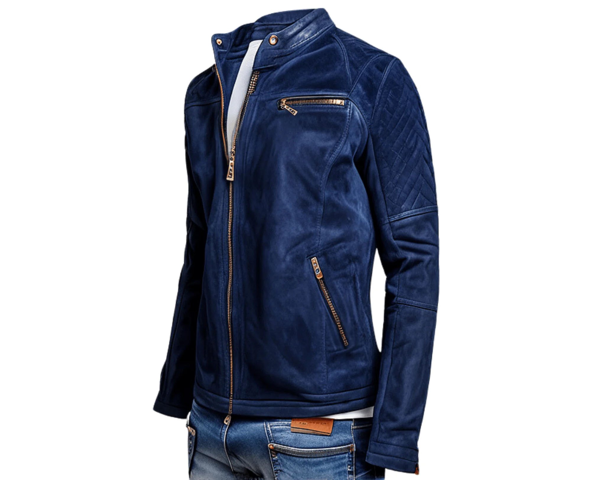INHIDE SleekEdge Men's Premium Suede Leather Jacket - Image 2