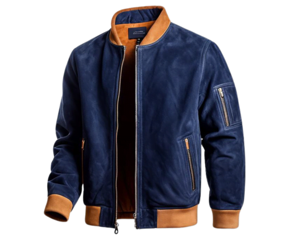 INHIDE SuperNova Men's Premium Suede Leather Bomber Jacket