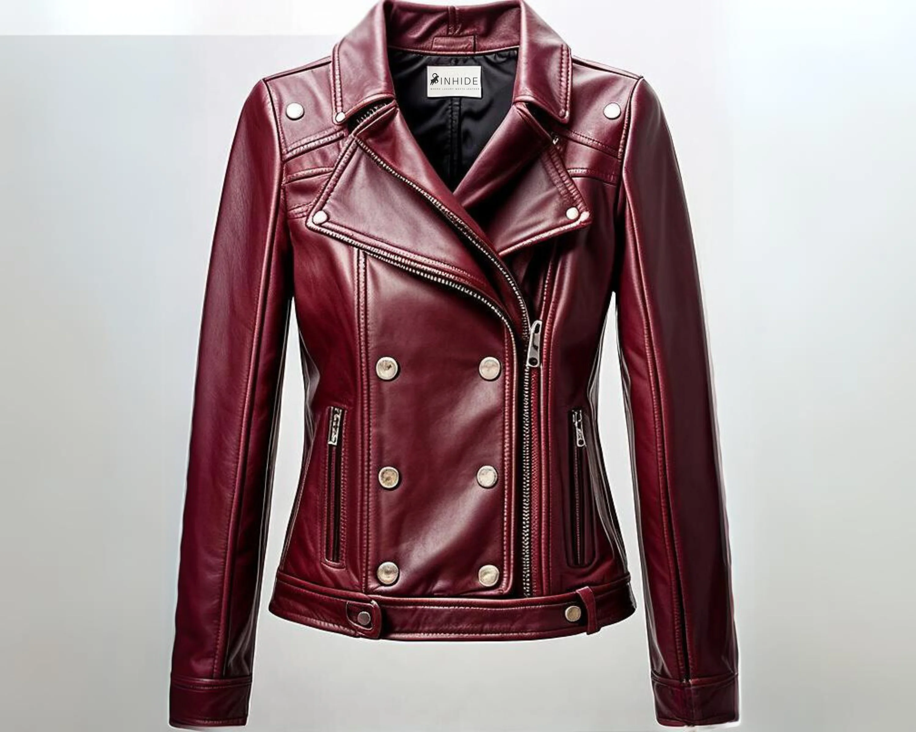 INHIDE Roxy Women's Premium Leather Jacket - Afbeelding 2