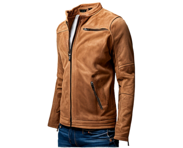 INHIDE SleekEdge Men's Premium Suede Leather Jacket – Bild 2